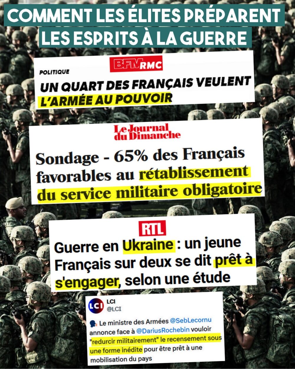 Préparer l’opinion à la guerre : mode d’emploi