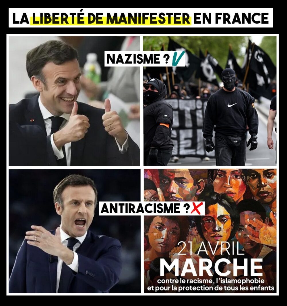 Sous Macron, l'extrême droite radicale a donc tous les droits, et les revendications les plus élémentaires contre le racisme sont étouffées. Non seulement nous sommes dans un régime autoritaire, mais il est de plus en plus ouvertement fasciste.