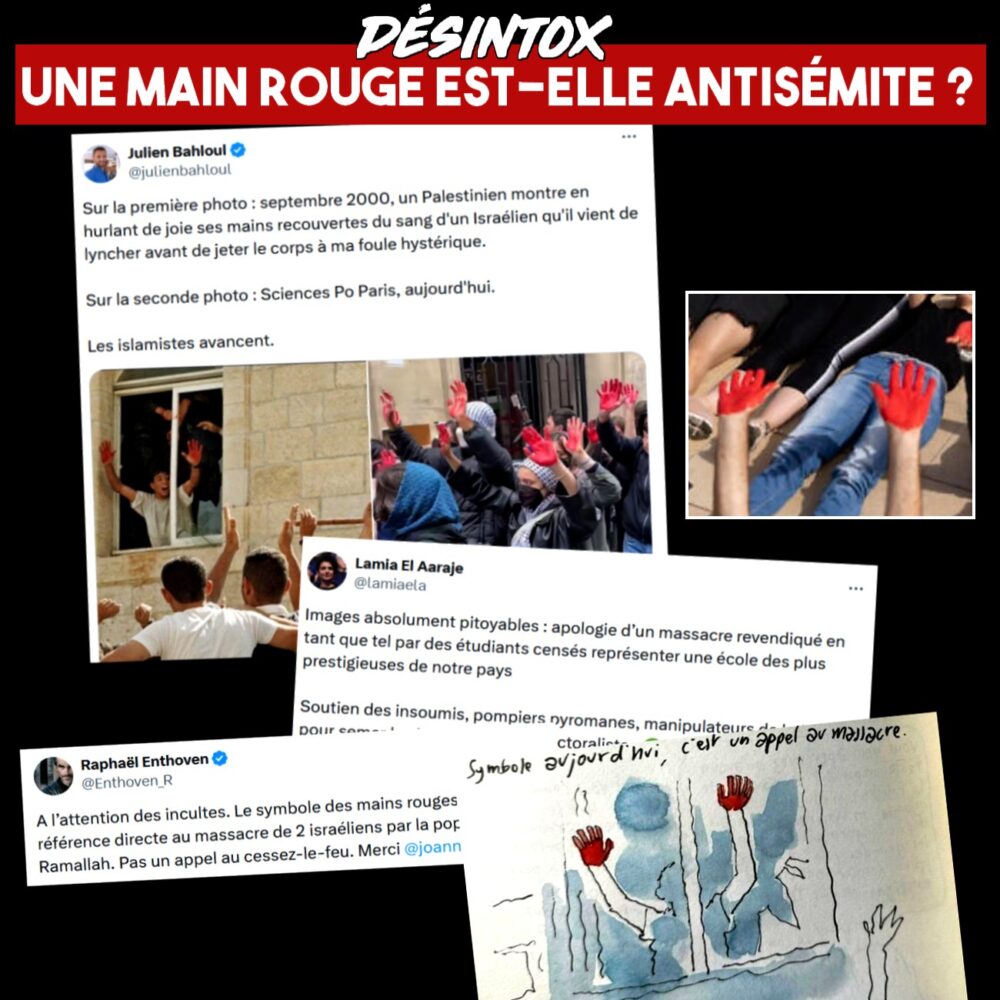 la main ensanglantée est-elle un symbole antisémite ?