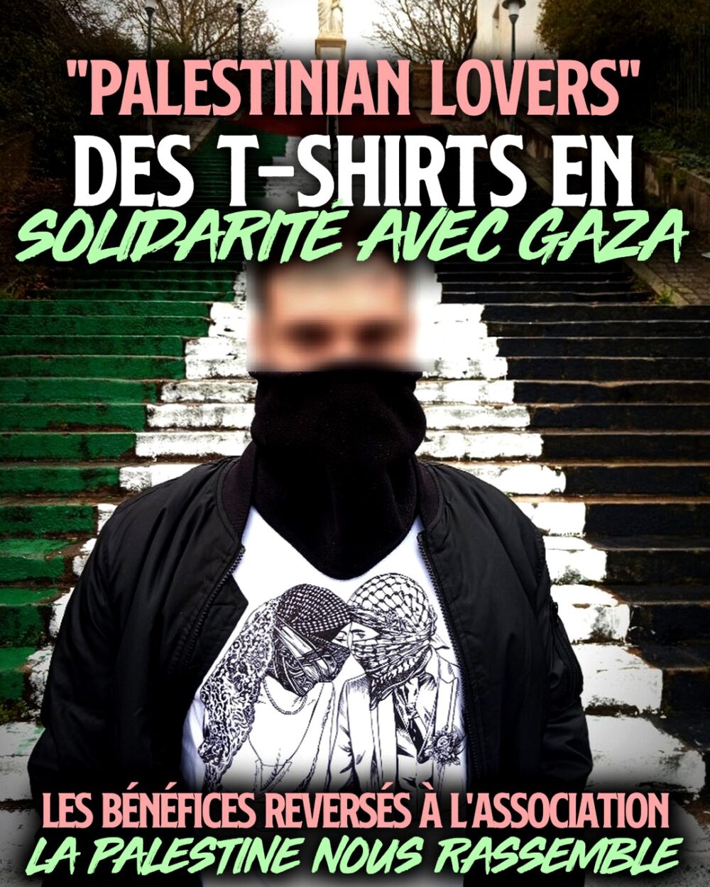 Afin de soutenir le peuple Palestinien, l’artiste Veneno a illustré un T-Shirt “Palestinian lovers” disponible en série limitée dès maintenant sur le site de Contre Attaque.