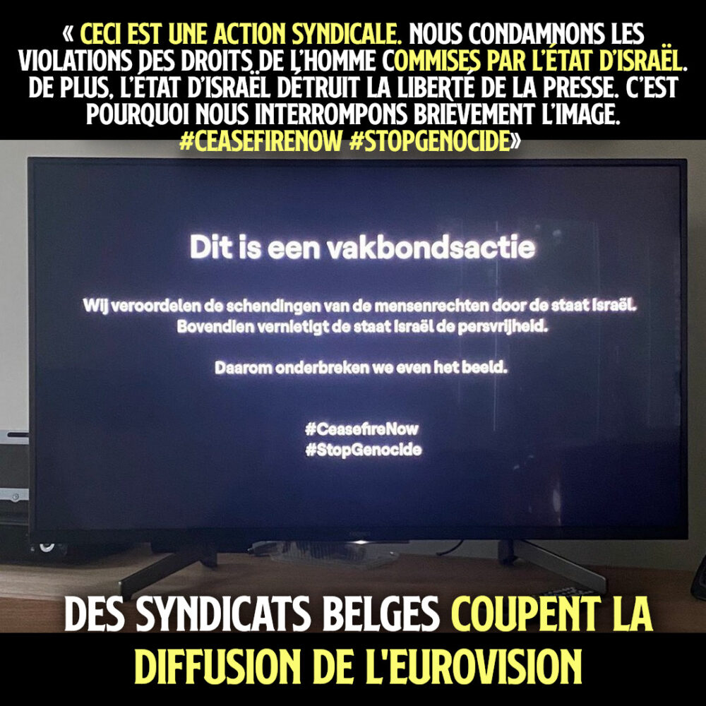 Belgique : le syndicat d’une chaîne de télé interrompt l’Eurovision