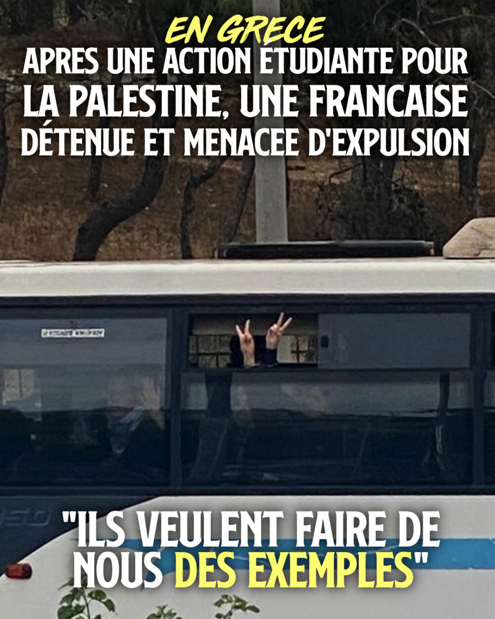 En Grèce, après une action pour la Palestine, une française détenue et menacée d’expulsion
