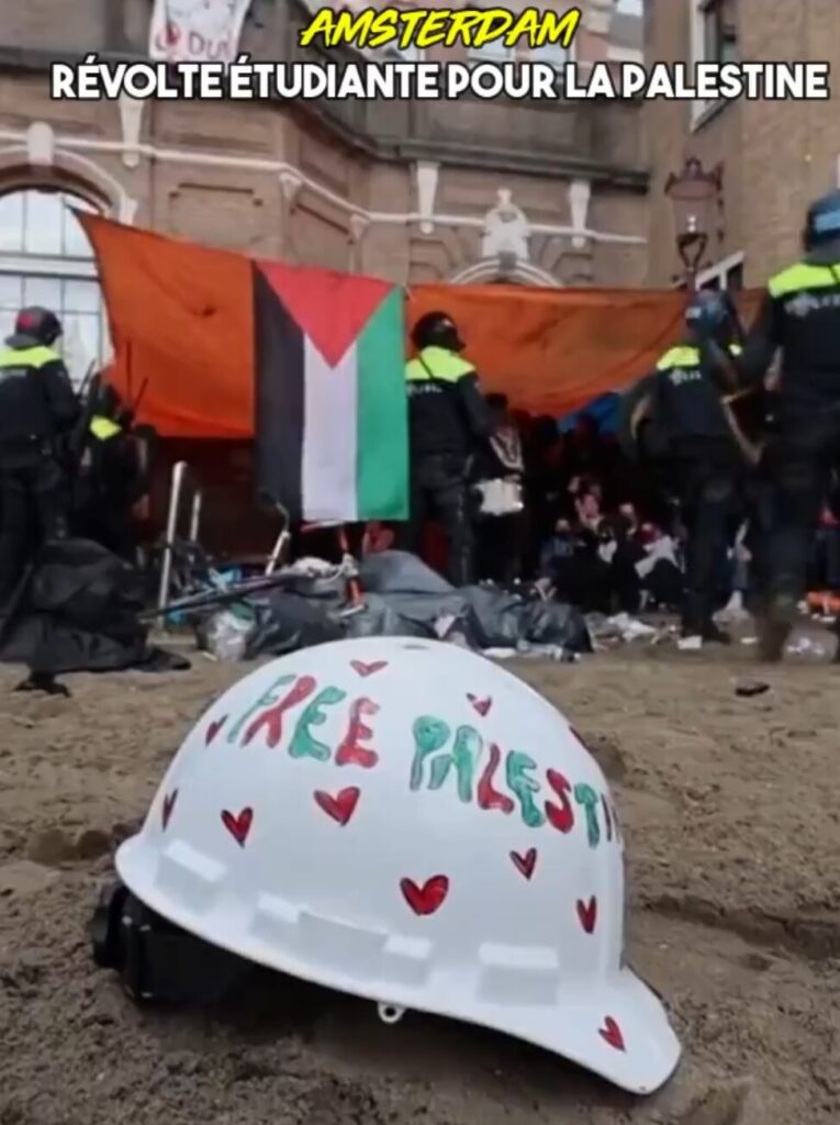 amsterdam : révolte étudiante pour la palestine