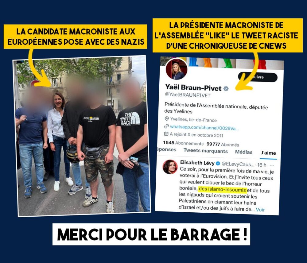 Chez les macronistes : pose avec des nazis et «like» de message raciste