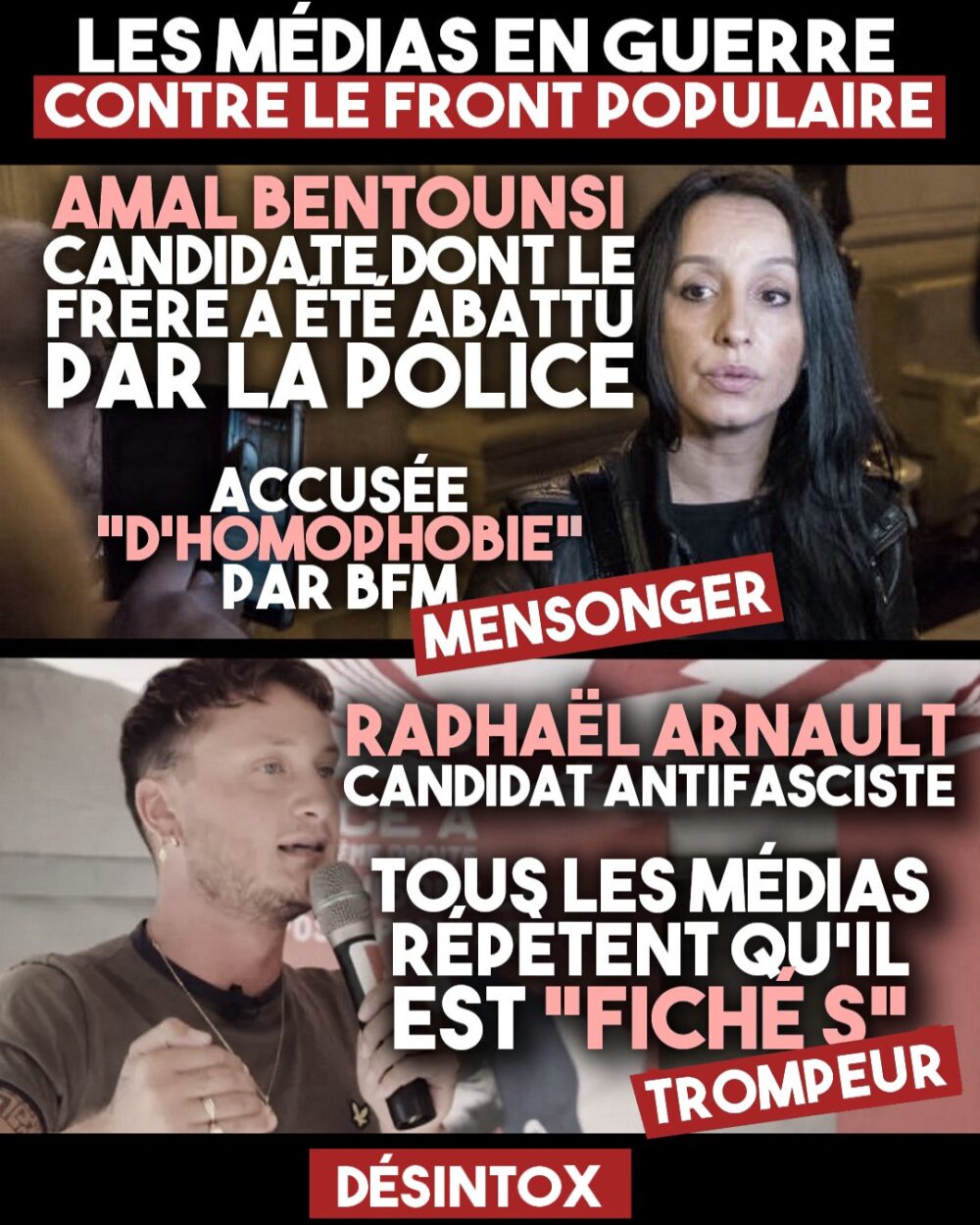 Les médias en guerre contre les candidat-es issu-es des luttes sociales