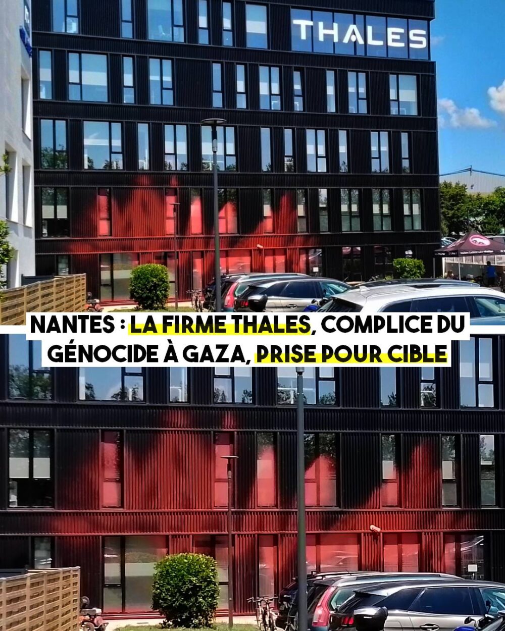 Nantes : les locaux de Thalès pris pour cible