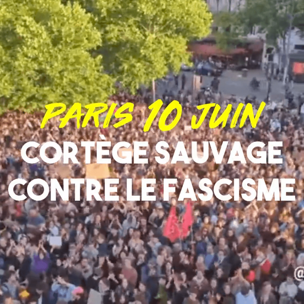 Paris : cortège nocturne contre le fascisme