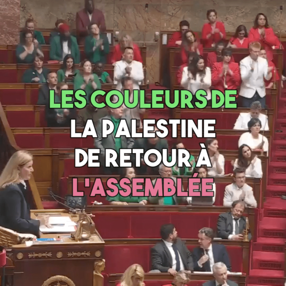 Les couleurs de la Palestine font leur retour à l’Assemblée