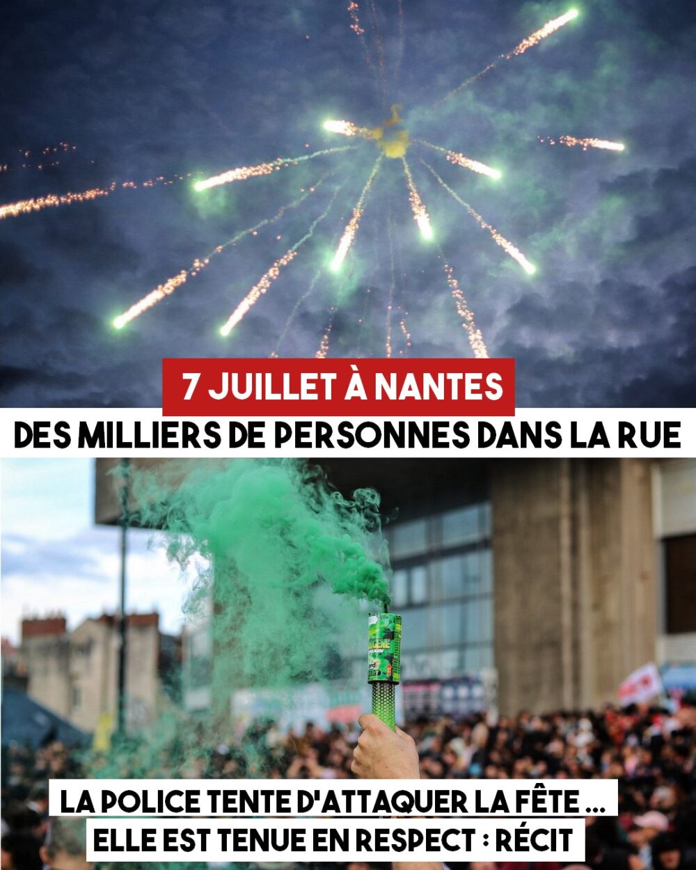 Nantes : la police gâche la fête, elle est tenue en respect