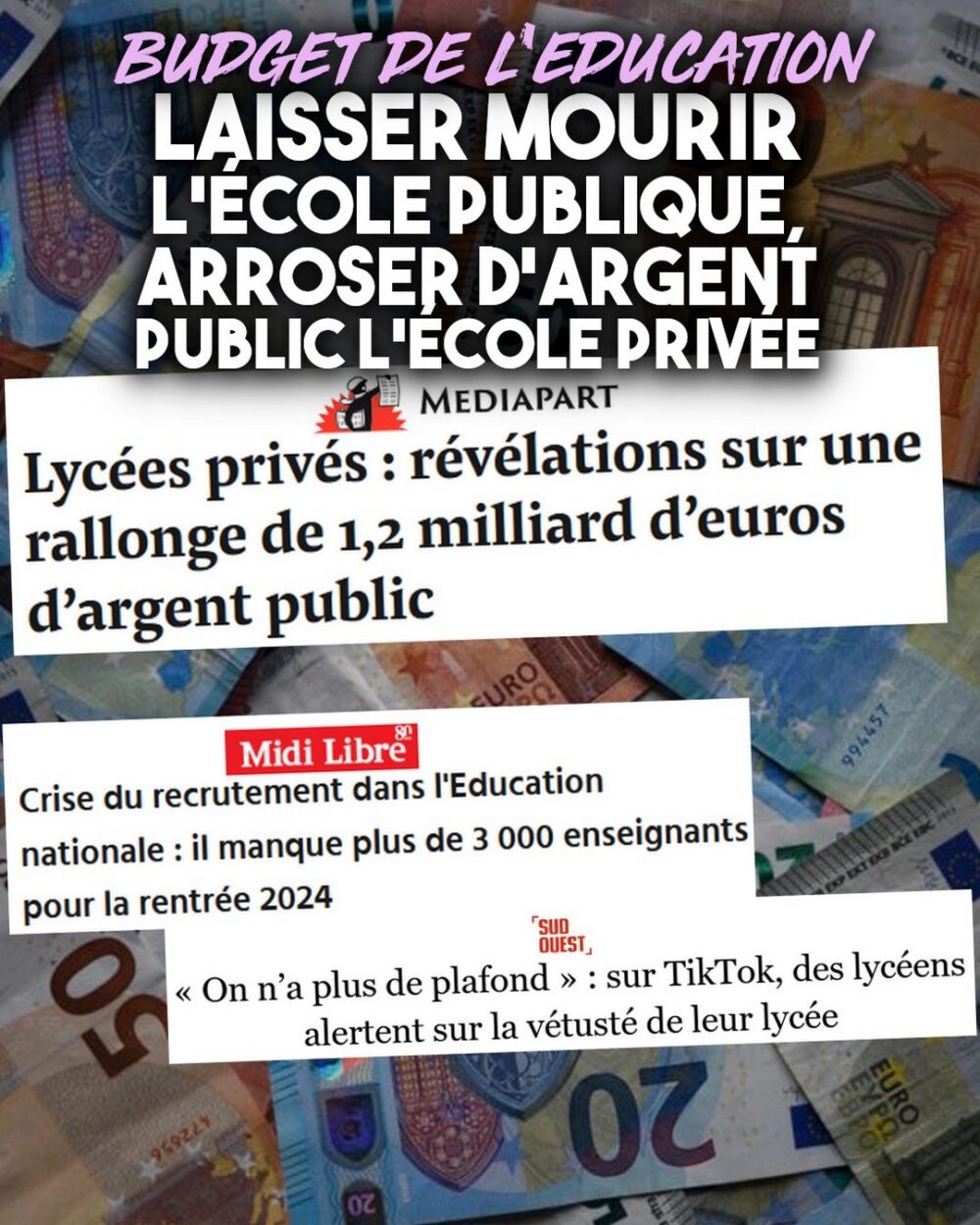 En marche vers la privatisation de l’Éducation Nationale