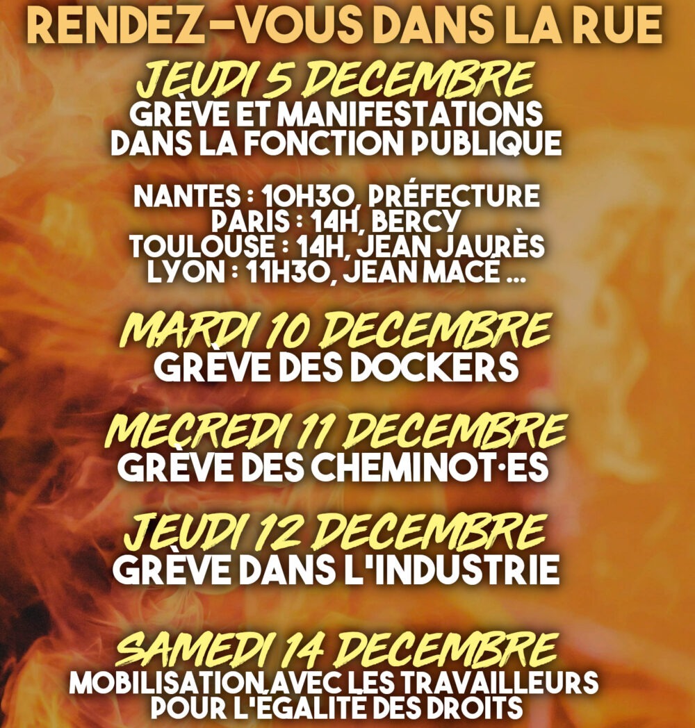 Ces prochains jours : rendez-vous dans la rue
