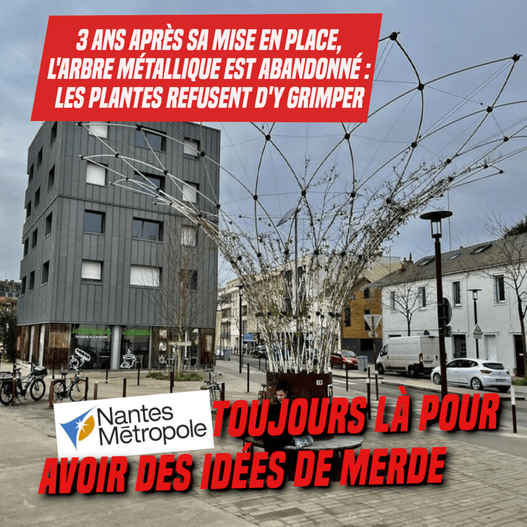 L'arbre métallique de la start-up Urban canopée : il ne produit aucune ombre car les plantes n'y grimpent pas.