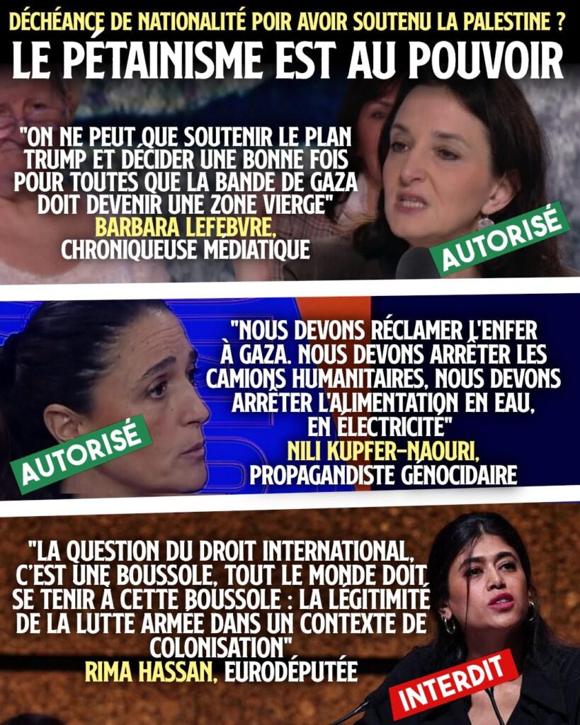 Les propos de Barbara Lefebvre et Nili Kupfer-Naouri sont sans conséquences, mais ceux de Rima Hassan lui valent de risquer la déchéance de nationalité.