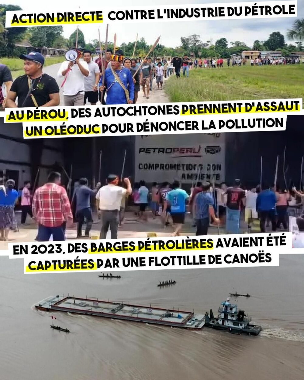 La piraterie n’est jamais finie : au Pérou, assaut sur un oléoduc par des indigènes