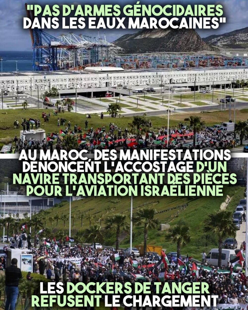 Au Maroc : les dockers empêchent la livraison de pièces pour l’aviation israélienne