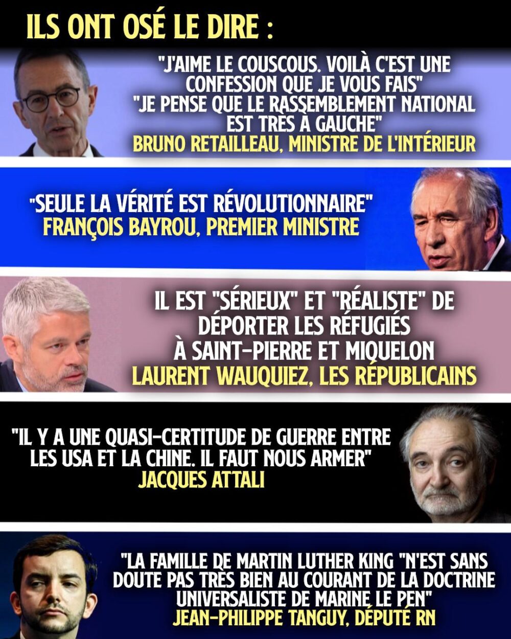 Ils ont osé le dire !
