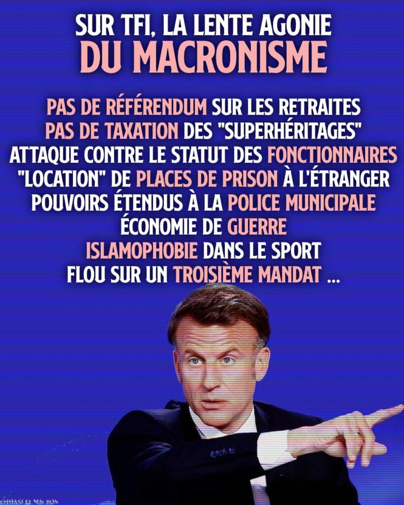 Emmanuel Macron indique la direction de sa politique d'extrême droite : dans les poubelles de l'Histoire.
