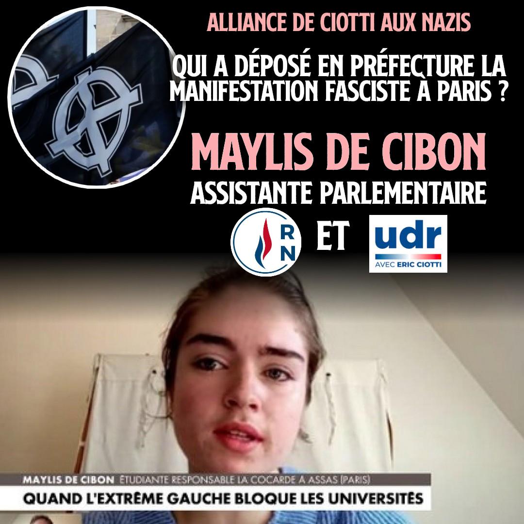Maylis de Cibon, organisatrice de manifestation néo-nazie et assistante parlementaire