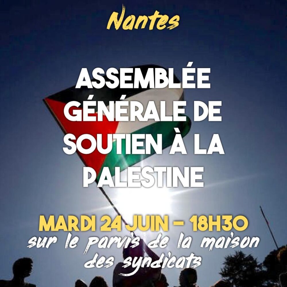 Nantes : assemblée générale de soutien à la Palestine