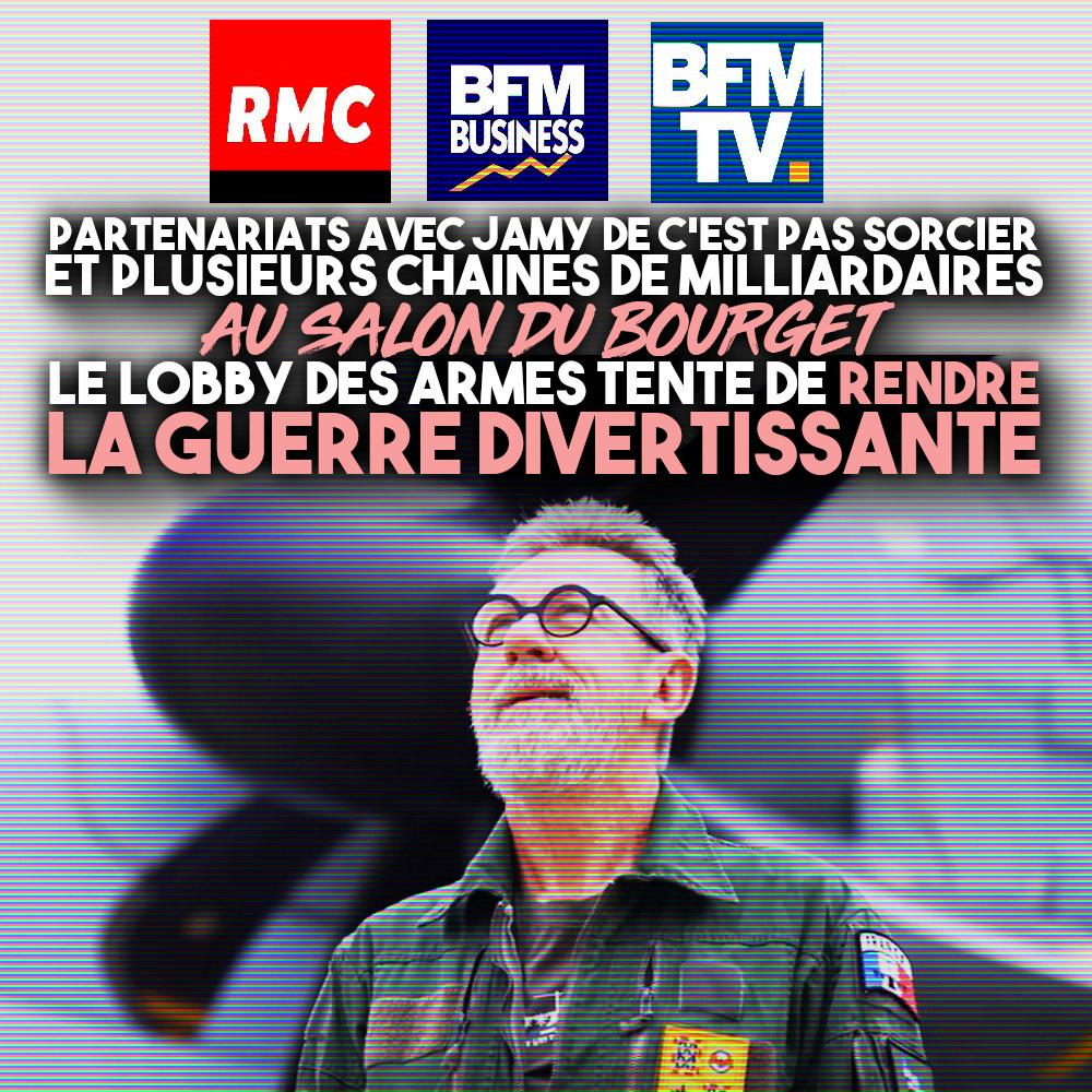 Jamy Gourmaud, un communicant au service du lobby de l'armement au salon du Bourget.