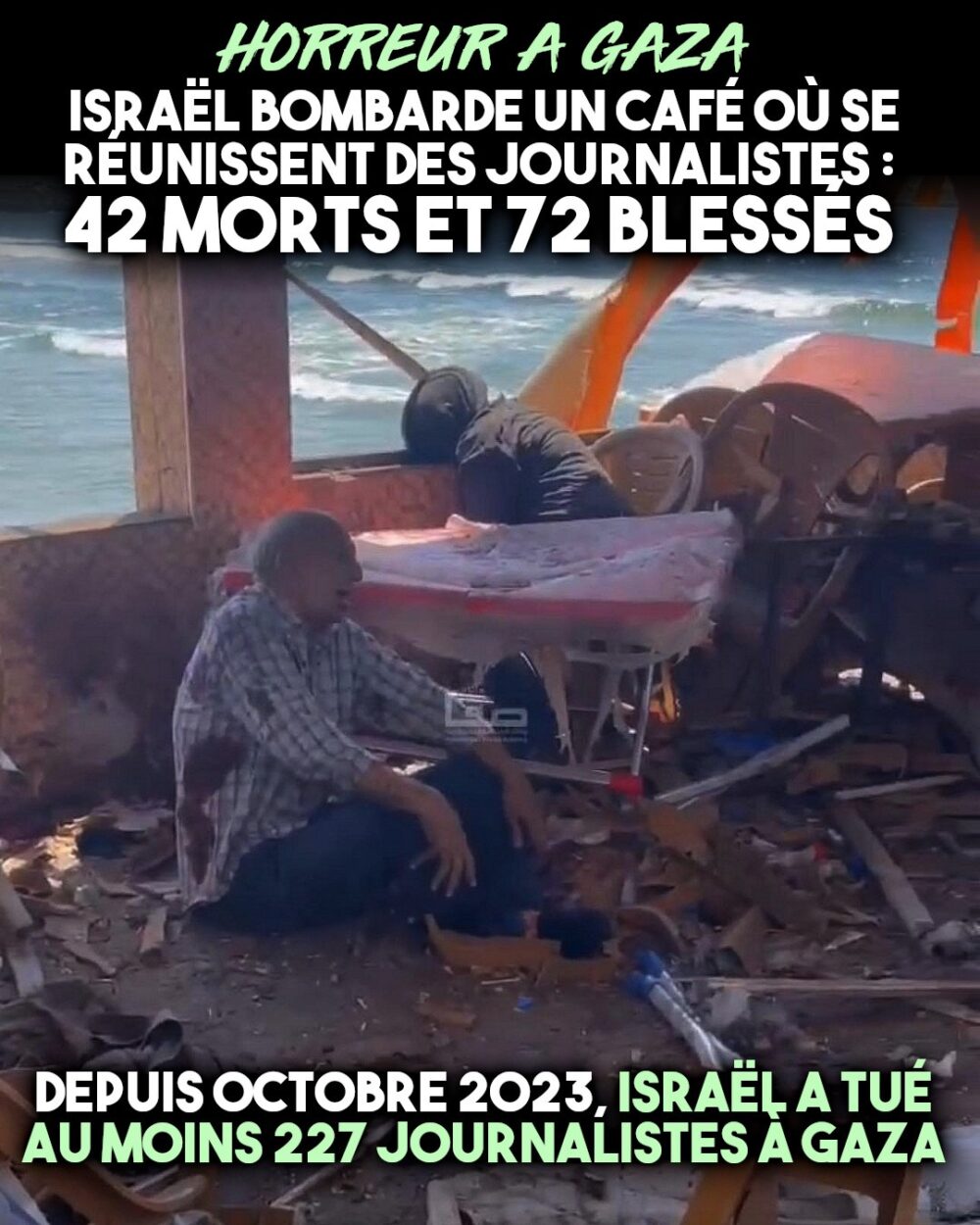 Israël massacre des journalistes dans un café de Gaza