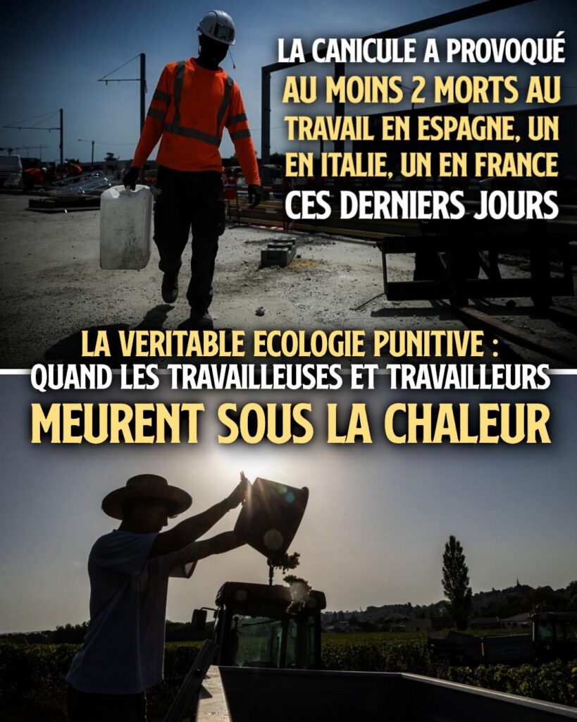 Que ce soit dans le BTP ou l'agriculture, la chaleur peut être mortelle pour les travailleurs et travailleuses.