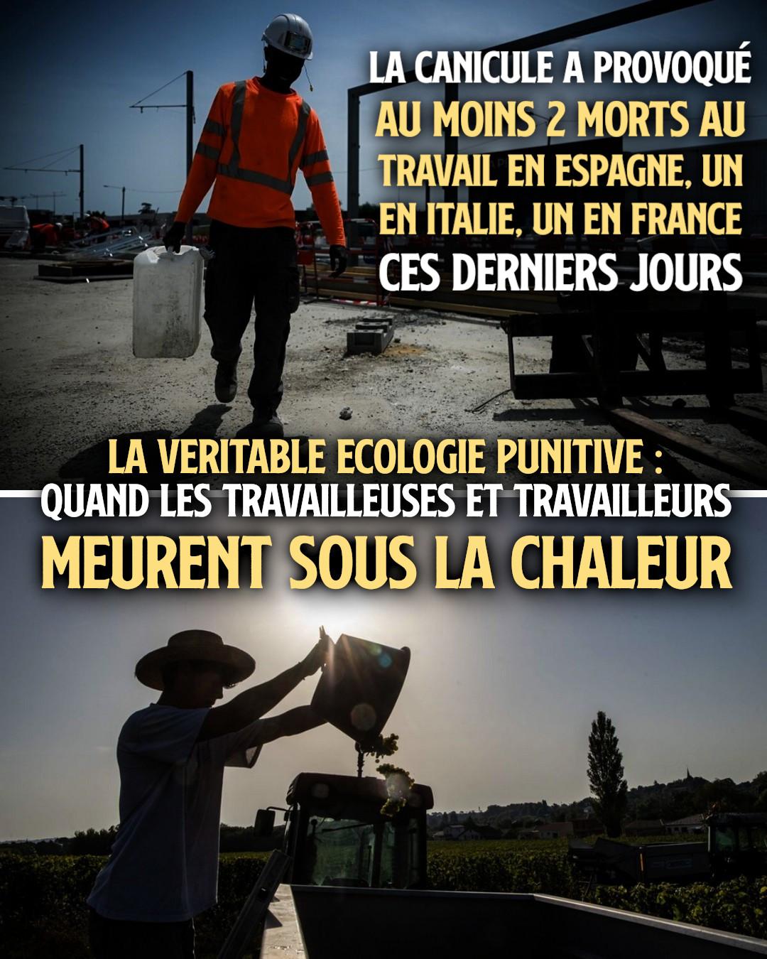 Que ce soit dans le BTP ou l'agriculture, la chaleur peut être mortelle pour les travailleurs et travailleuses.