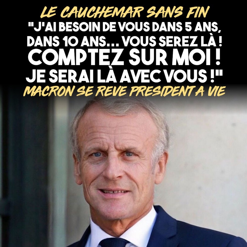 Macron apparaît vieilli, un vieux politicien ressemblant à Barnier, s'accrochant au pouvoir indéfiniment.