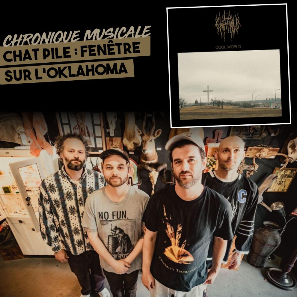 Les quatre membres du groupe Chat Pile, venu de l'Oklahoma.