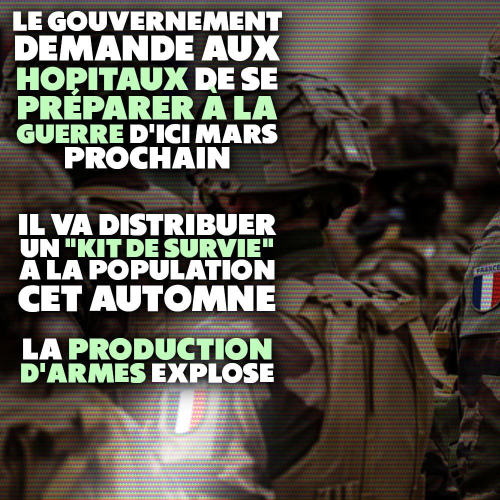 Des soldats de l'armée française en tenue de combat : le gouvernement nous emmène vers la guerre.