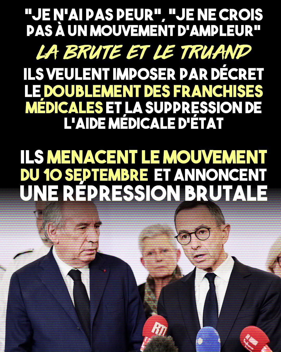Bruno Retailleau et François Bayrou enchaînent les provocations dans les médias avant la mobilisation du 10 septembre.