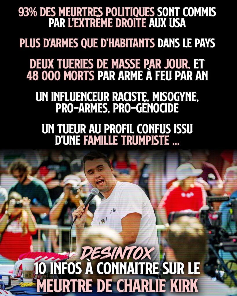 Charlie Kirk vociférant dans un micro avant d'être assassiné.