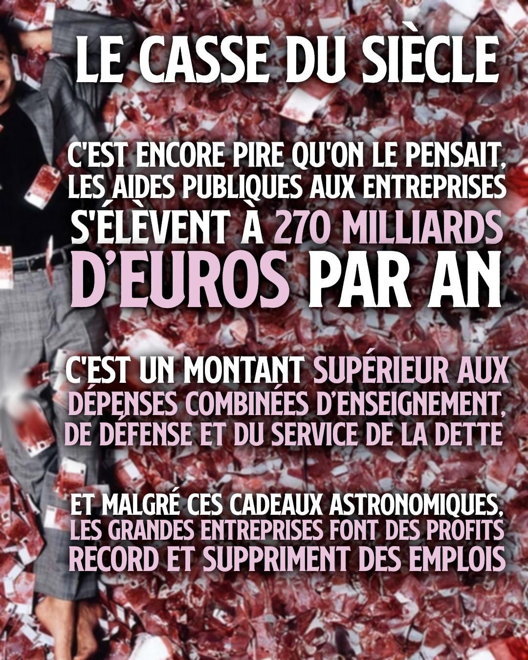 Des liasses et des liasses de billets : les entreprises réalisent le casse du siècle.