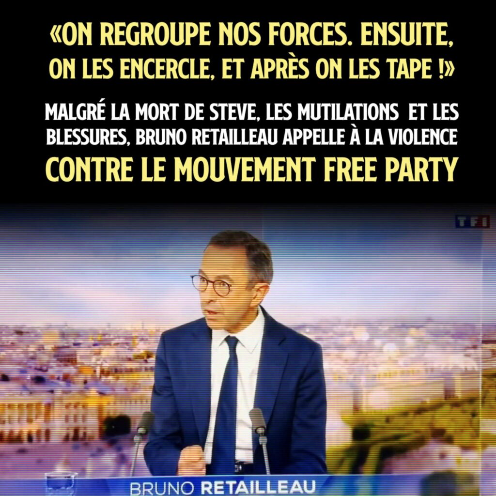 Bruno Retailleau, le ministre de l'Intérieur, serre son petit point en affirmant sur TF1 qu'il veut taper sur les Free Party.