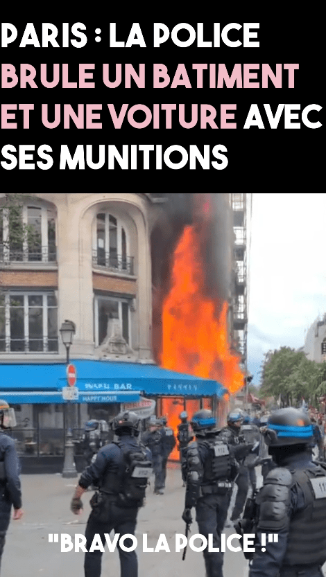 Un incendie provoqué par la police ce 10 septembre.