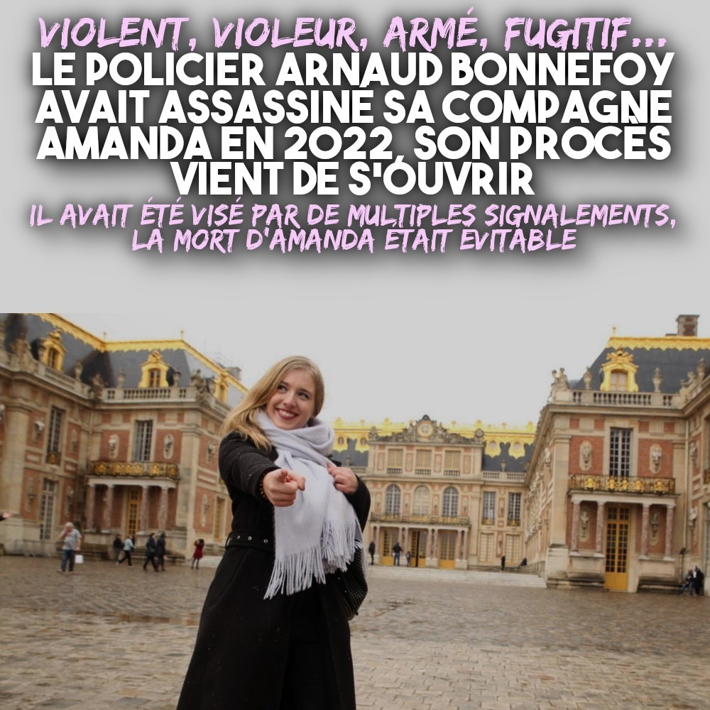 Amanda prise en photo tout sourire, avant d'être assassinée par son compagnon : le policier Arnaud Bonnefoy
