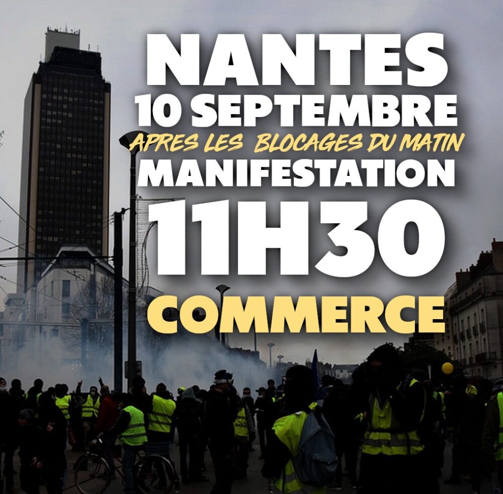 Après les nombreux blocages et actions du matin, rendez-vous dès maintenant à Commerce, pour une manifestation !