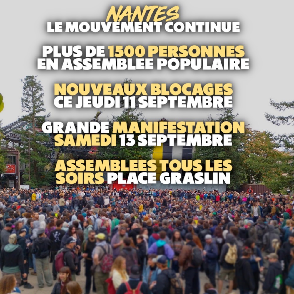 Aux nefs de l'île de Nantes, 1500 personnes se sont réunies après une longue journée de lutte.
