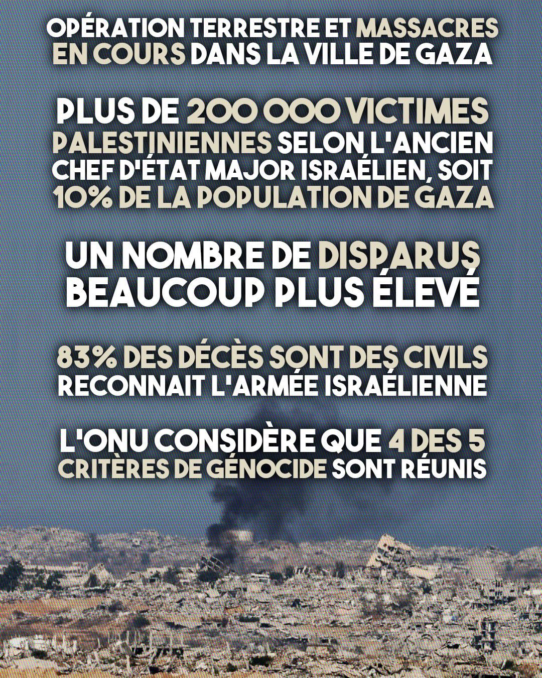 Un tas de ruines fumantes : voilà le paysage de la bande de Gaza après deux années de guerre génocidaire.