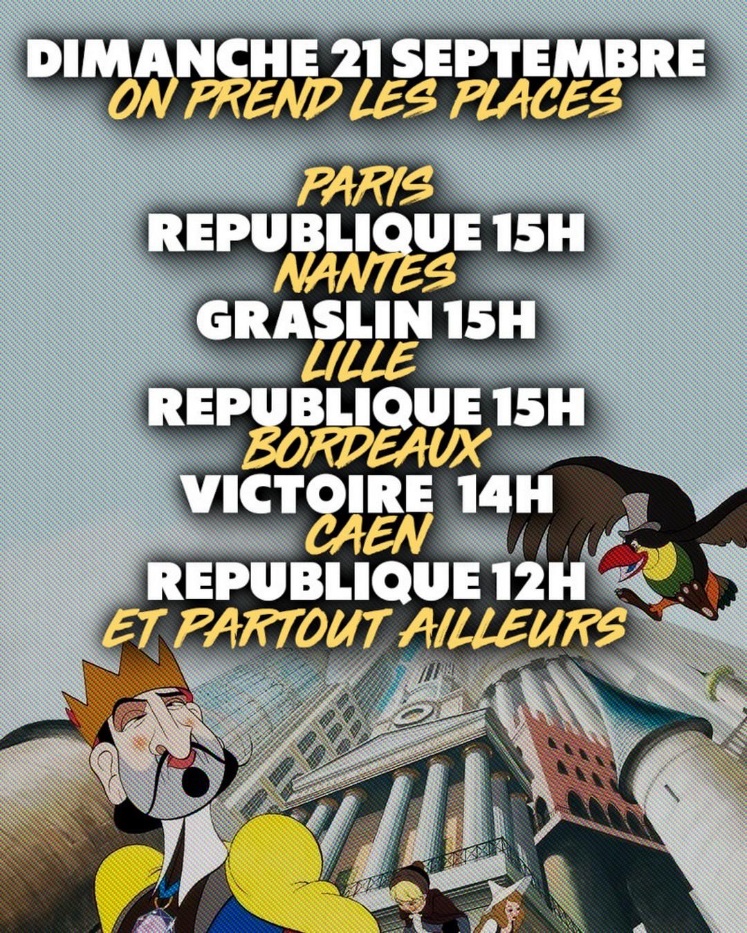 Le Roi et l'Oiseau regardent les rendez-vous de ce dimanche 21 septembre.