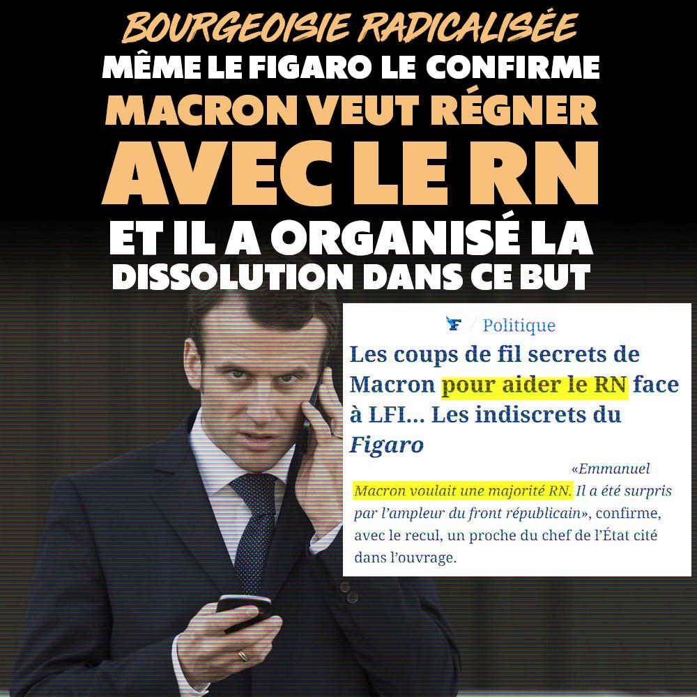 Emmanuel Macron jongle avec deux téléphones pour contacter le RN