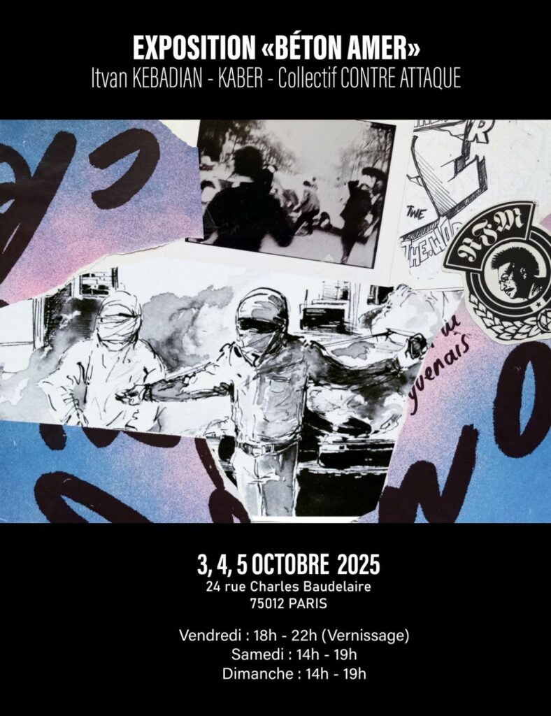Intitulée «Béton amer», l'exposition de Black Lines propose un kaléidoscope révolté sur notre époque, entre actualité sociale et graffiti.