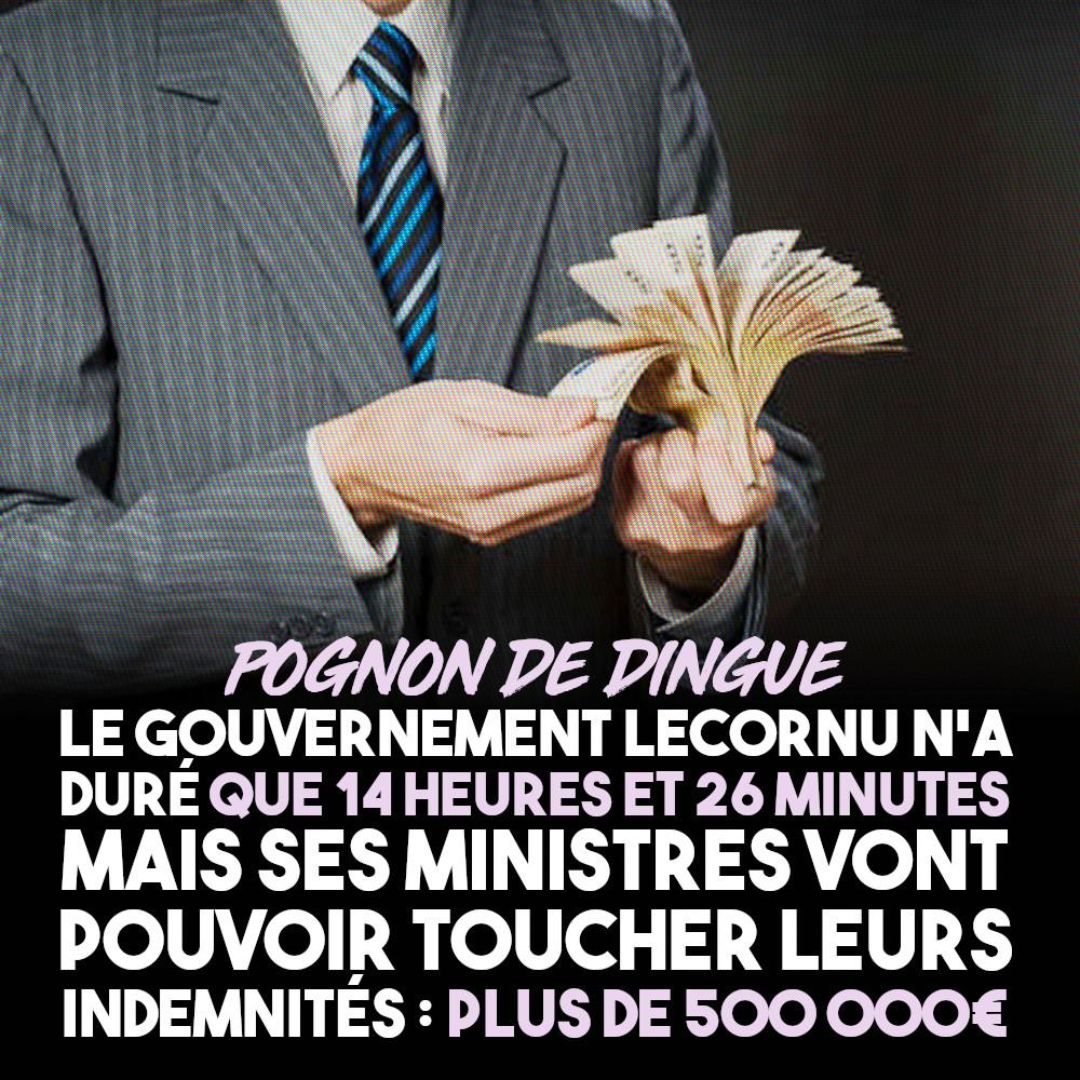 Un "pognon de dingue" : c'est ainsi qu'on pourrait qualifier l'argent public qui sera dépensé pour les ministres de Lecornu.