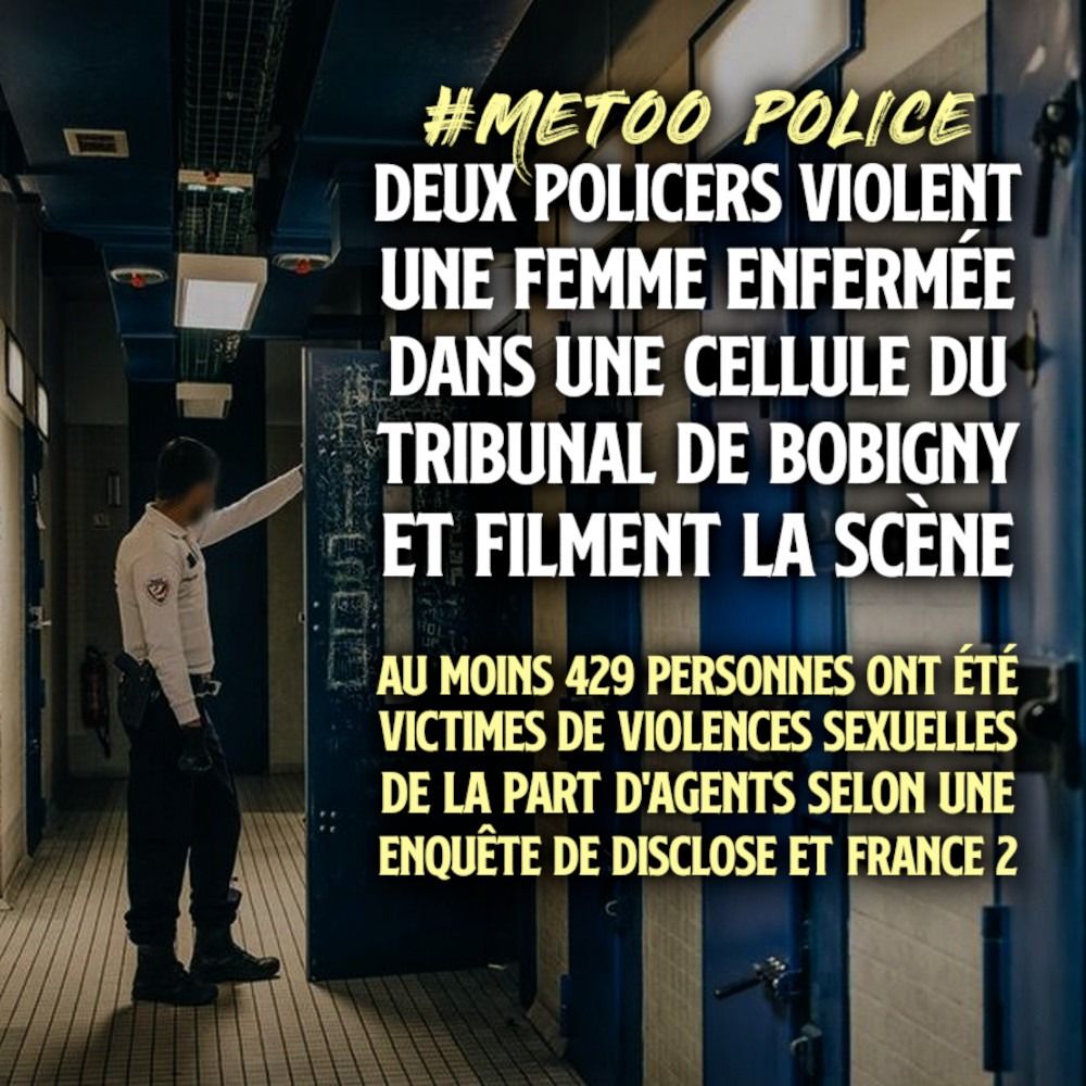 Un policier dans un couloir de garde-à-vue : un lieu où des hommes peuvent violer en toute impunité.
