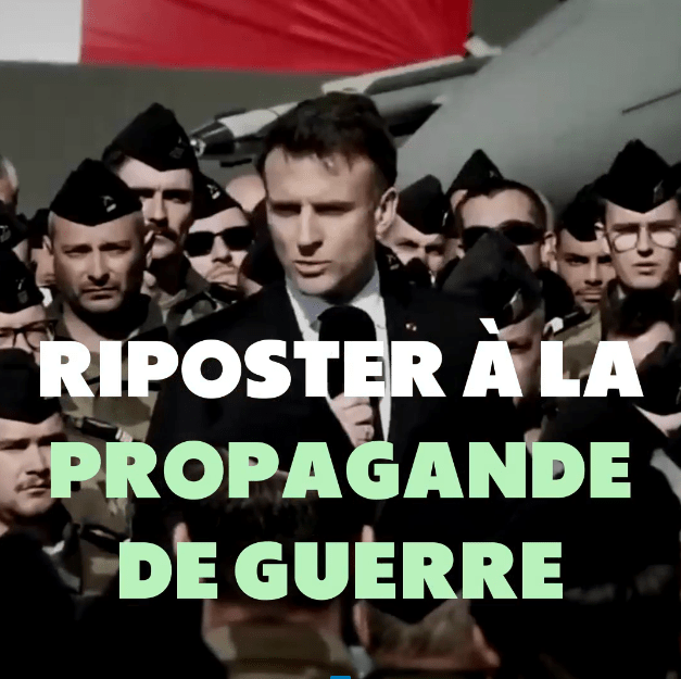 Riposter à la propagande de guerre de Macron avec le manuel antimilitariste "Maudite soit la guerre"