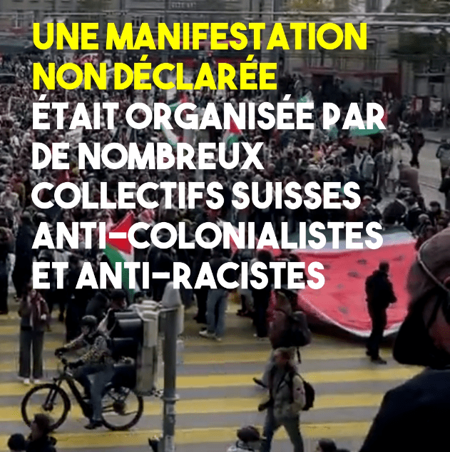En Suisse, une manifestation pour la Palestine qui ne se laisse pas réprimer.
