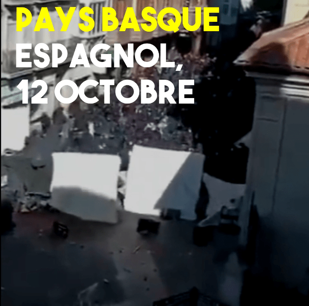 Le 12 octobre, à l’occasion de la fête nationale, la Phalange a organisé une manifestation dans la ville basque de Vitoria-Gasteiz.