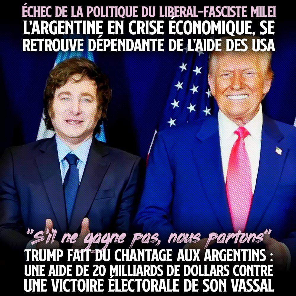 Trump et Milei posant côte à côte, tout sourire.
