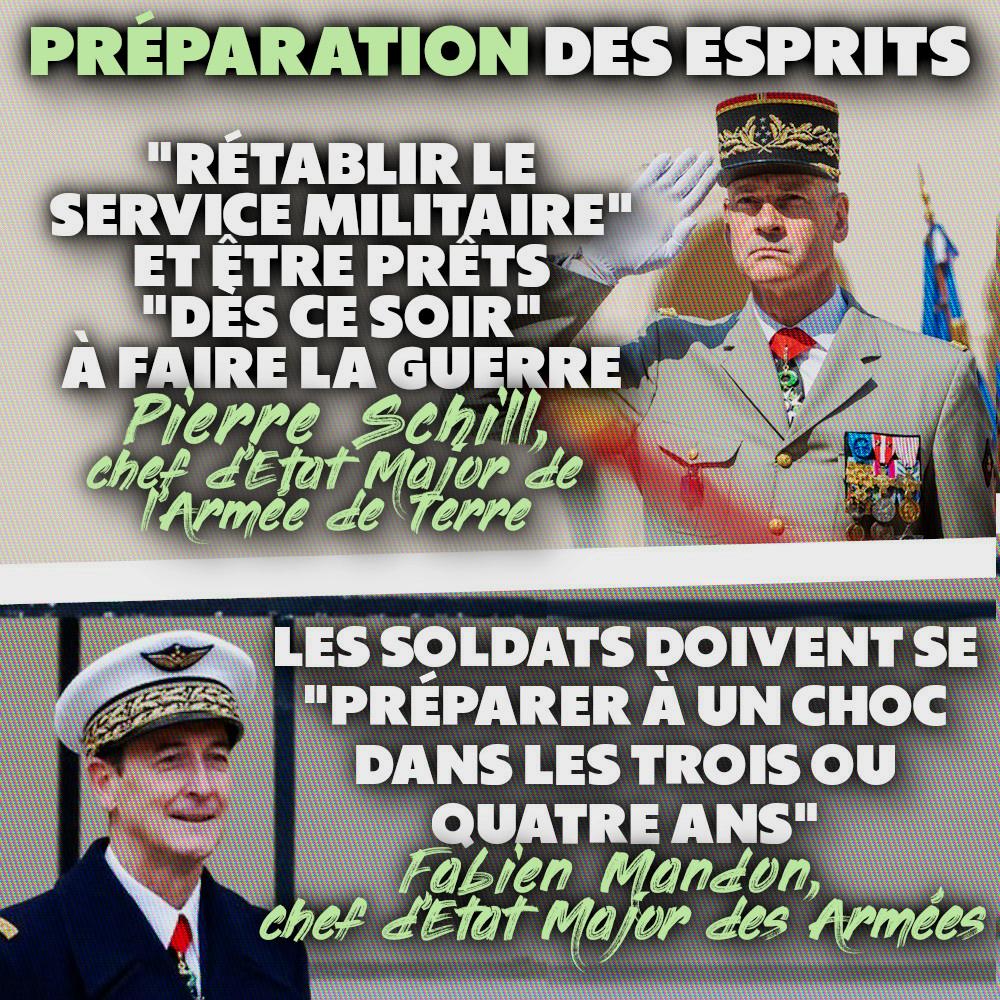 Deux généraux, Pierre Schill et Fabien Mandon, sont à la tête de l'une des plus puissantes armées du monde et nous précipitent vers la guerre