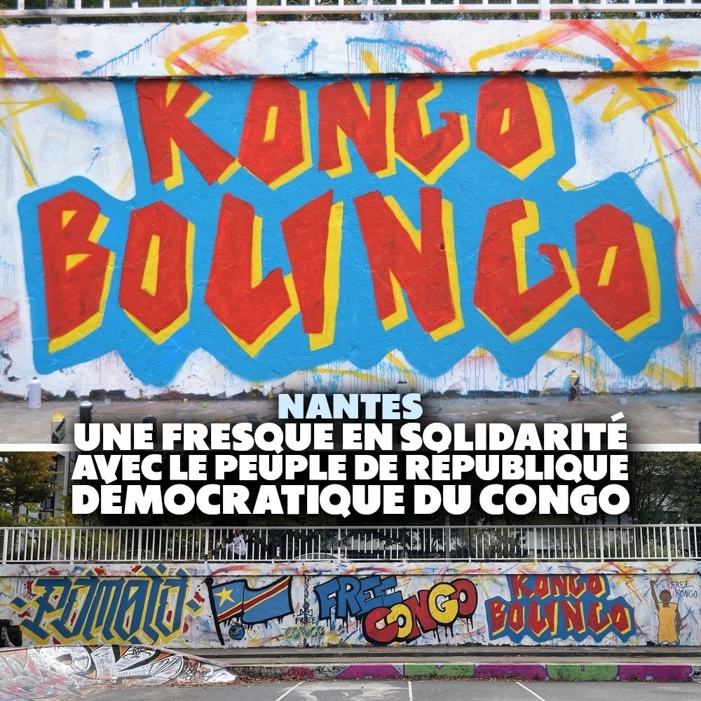"Congo Bolingo" : une fresque pour soutenir la République Démocratique du Congo à Nantes, au bord de la Loire.